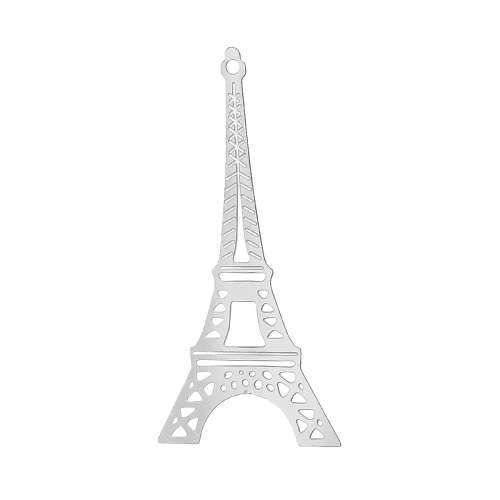 Pendants, Stainless Steel, Flat, Eiffel Tower Pendants, 3.8cm (1Pc)