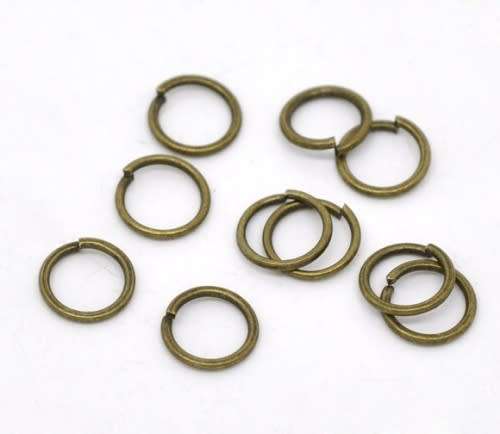 Jump Rings, Round, Bronze, 6mm (300Pcs)