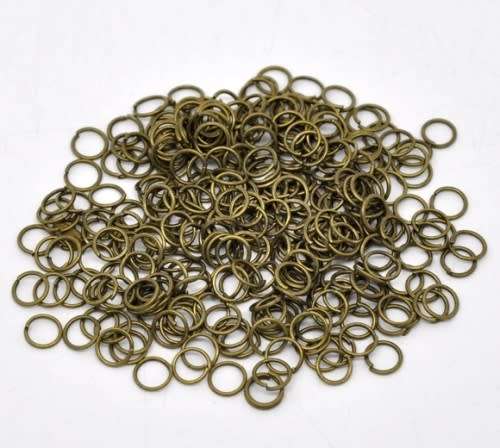 Jump Rings, Round, Bronze, 6mm (300Pcs)