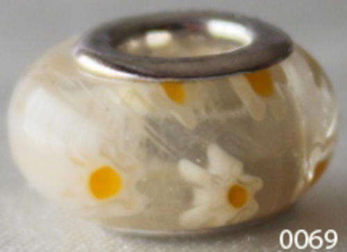 925 SILVER EUROPEAN LARGE HOLE GLASS BEADS