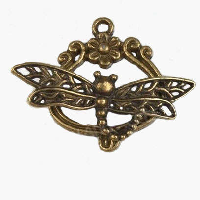 TOGGLE CLASP - DRAGONFLY ANTIQUE BRONZE