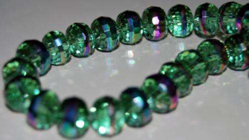 SWAROVSKI RONDELLE CRYSTAL GREEN MULTI COLOR BEADS 12MM