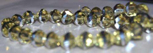 SWAROVSKI TOP DRILLED YELLOW/GREEN COLOR BICONE BEADS 10MM