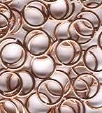 JUMP RINGS - 22 GAUGE SAW CUT COPPER COLOR PLATED - 8MM - NATURAL BARE COPPER