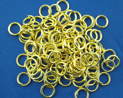JUMP RINGS - GOLD PLATED - 6mm - 100 PCS
