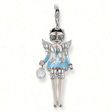 925 SILVER - CRYSTAL PRINCESS - DOLL PENDANT