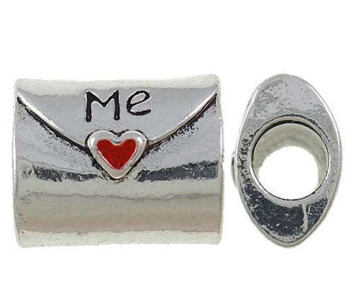 EUROPEAN STYLE - ANTIQUE SILVER - SPACER BEADS - ENVELOPE CONCEPT