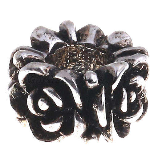 PANDORA STYLE ANTIQUE SILVER ROSE CONCEPT SPACER BEADS