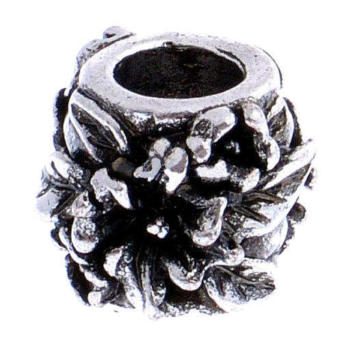 PANDORA STYLE DRUM BEADS WITH VINTAGE FLORAL DESIGN