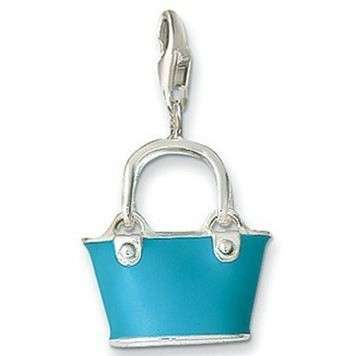 925 SILVER BLUE HANDBAG CHARM