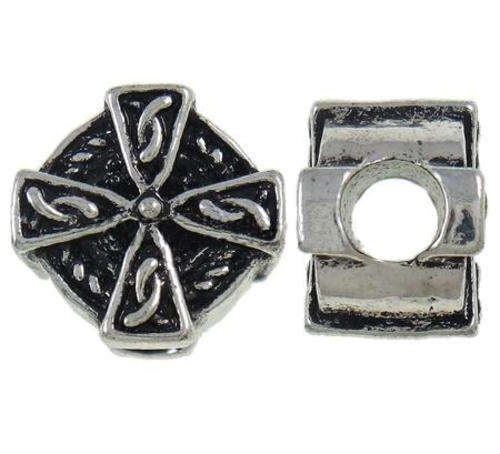 PANDORA STYLE ANTIQUE SILVER RHOMBUS SPACER BEADS