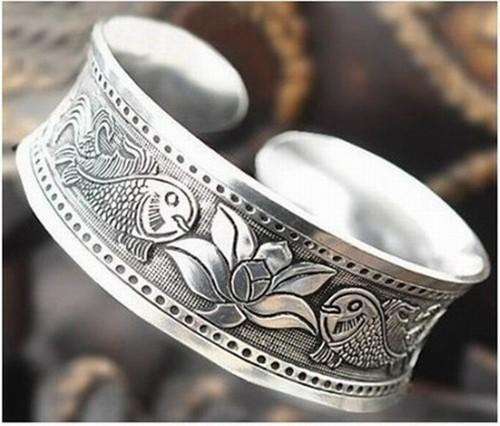 BRACELET - TIBETAN SILVER TOTEM CUFF