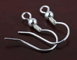 EARRING WIRES SILVER PLATED FISH HOOK  - R3.20 FOR 10