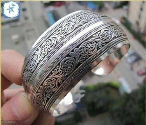 TIBETAN SILVER TOTEM CUFF BRACELET