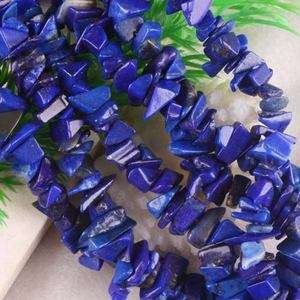 LAPIS LAZULI GEMSTONE CHIPS - 16" STRAND - MEDIUM TO LARGE