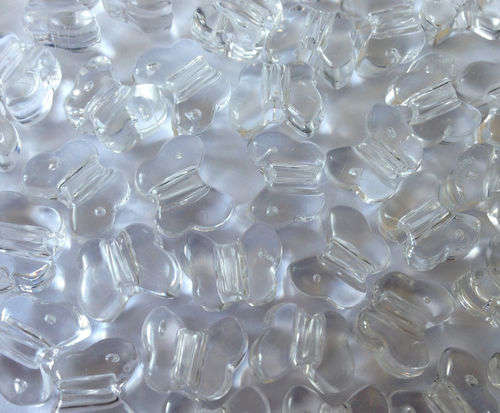 ACRYLIC - TRANSPARENT - BUTTERFLY - BEADS 11.80 x 9.70 x 5mm