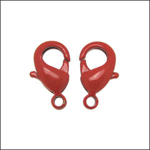 LOBSTER CLASPS - PARROT - RED - 7x12mm
