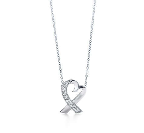 NECKLACES - PALOMA PICASSO LOVING HEART PENDANT IN 18k WHITE GOLD