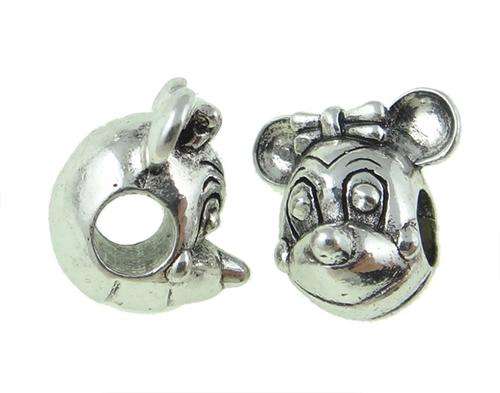 EUROPEAN STYLE - SILVER - MICKEY MOUSE - SPACER BEADS