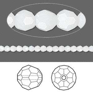 SWAROVSKI CRYSTAL - ALABASTER WHITE - 3 mm - FACETED ROUNDS - 5000