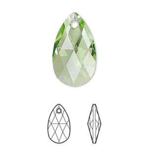 SWAROVSKI CRYSTAL - TEARDROP - PERIDOT AB - 22x13mm FACETED PEAR PENDANT - 6106