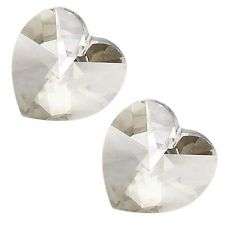 SWAROVSKI CRYSTAL -SILVER SHADE - 10mm HEART BEADS - 5742