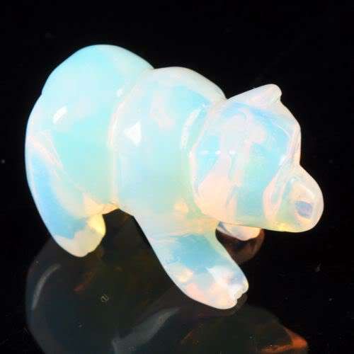 OPALITE - CARVED BEAR FIGURINE