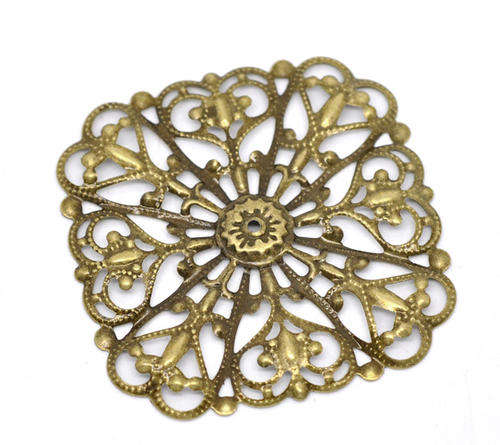 CONNECTORS - ANTIQUE BRONZE - FLOWER WRAPS - 5 x 5cm