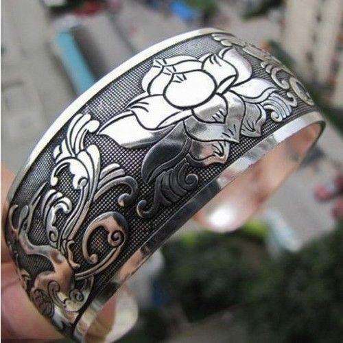 BRACELET - TIBETAN SILVER TOTEM CUFF BRACELET