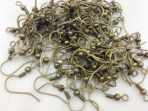 EARRING WIRES - BRONZE FISH HOOK  - SOLD PER PACK OF 5 SETS