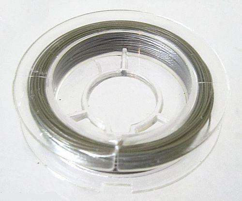 TIGER TAIL BEADING WIRE SILVER - 0.38mm