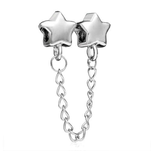 PUGSTER - STAR HEAD - LINK CHAIN - FITS ALL EUROPEAN BRACELETS