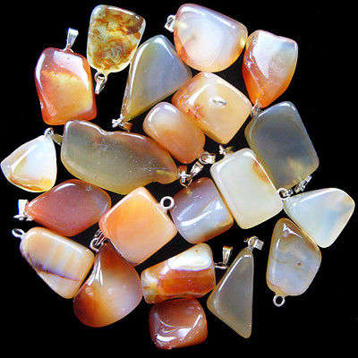 PENDANTS - RED AGATE - TUMBLE - SOLD INDIVIDUALLY