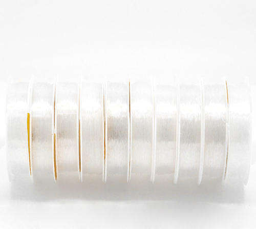 CRYSTAL THREAD ELASTIC STRETCH WIRE FOR BEADING - 0.5mm - CLEAR