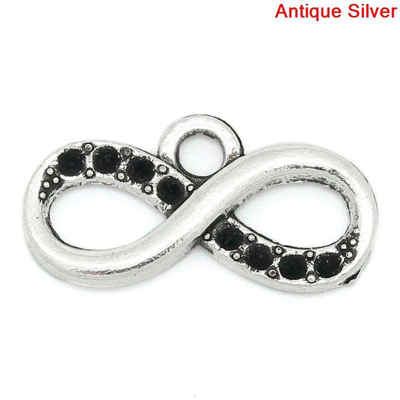 CHARMS - ANTIQUE SILVER - INFINITY - 17x9cm