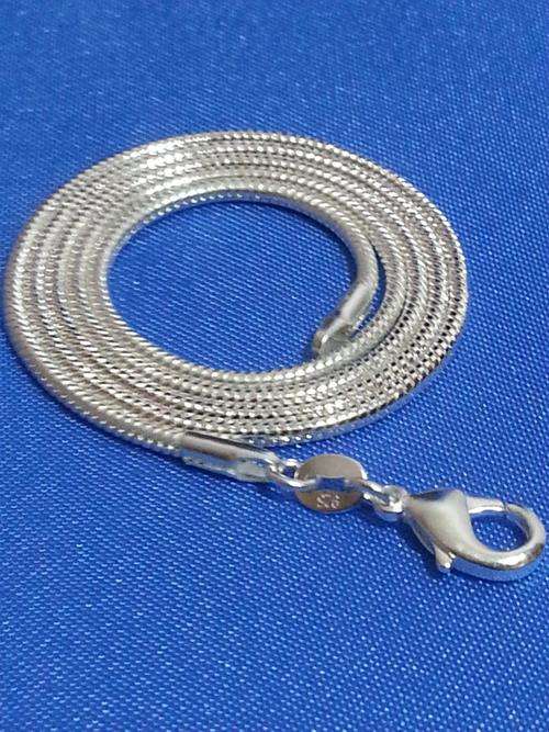 NECKLACE - SNAKE CHAIN - 2MM SILVER NECKLACE - 20 INCH