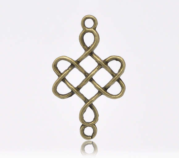 CONNECTORS - ANTIQUE BRONZE - CELTIC - CHINESE KNOT - 37x30cm