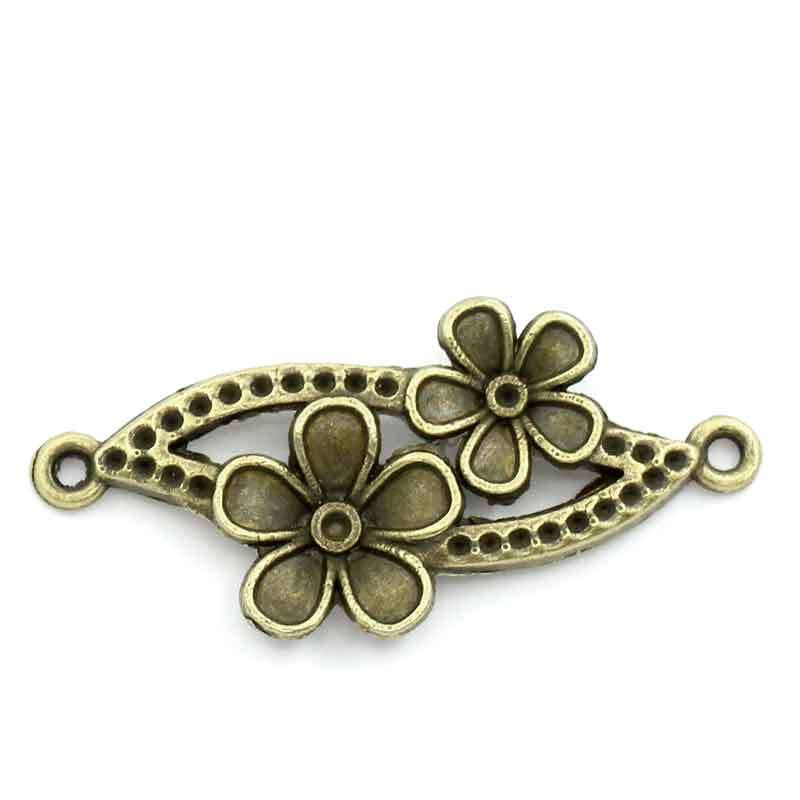 CONNECTORS/BEADING CONNECTORS/JEWELRY MAKING CONNECTORS/ANTIQUE BRONZE CONNECTORS/FLOWER CONNECTOR