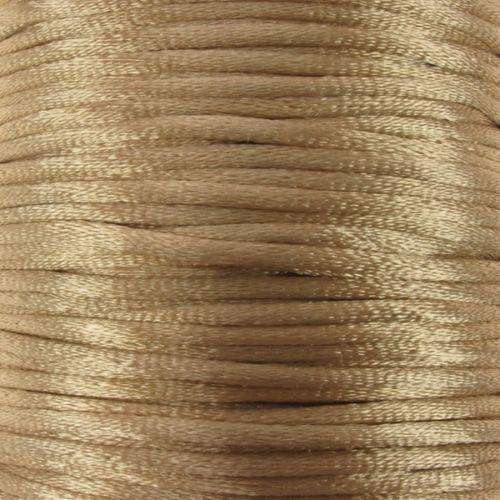 NYLON CORD - SATIN - RATTAIL - CHAMPAGNE - 2.5mm - SOLD PER METER
