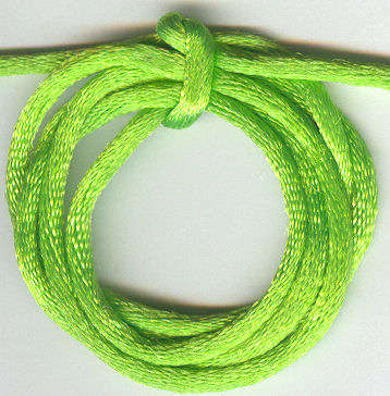 NYLON CORD - SATIN - RATTAIL - APPLE - 2.5mm - SOLD PER METER