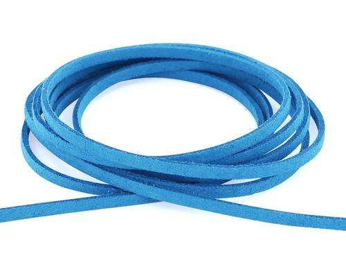 FAUX LEATHER - FLAT -TURQUOISE - 3mm - SOLD PER METER