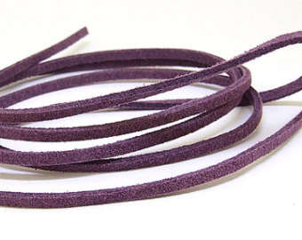 FAUX LEATHER - FLAT - LAVENDER - 3mm - SOLD PER METER