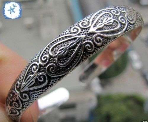 BRACELET - TIBETAN SILVER TOTEM CUFF BRACELET