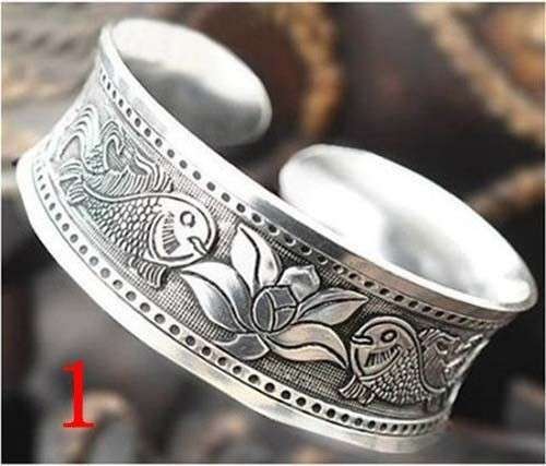 BRACELET - TIBETAN SILVER TOTEM CUFF BRACELET