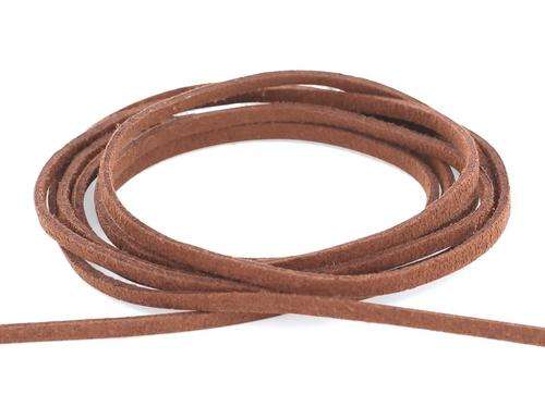 FAUX SUEDE - FLAT -TAN - 3mm - SOLD PER METER