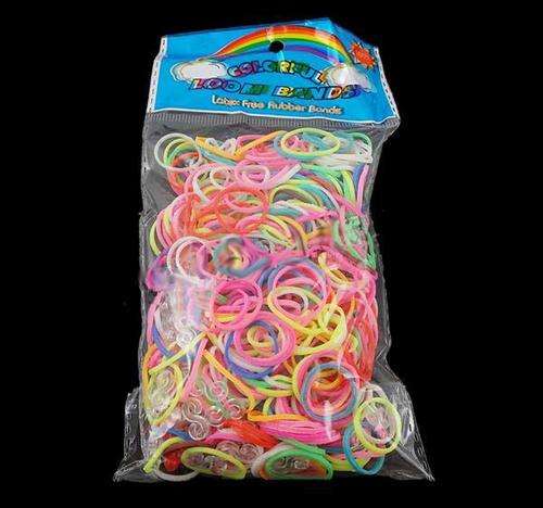 LOOM BANDS - STARTER KIT - OR REFILL - 500's - INCLUDES "S" CLIPS AND HOOK - 1x16mm