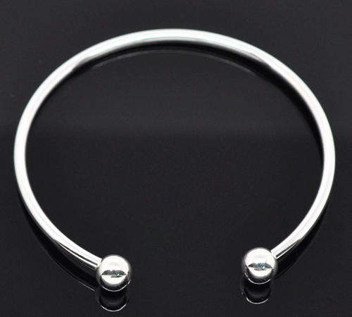 BRACELETS - FOR EUROPEAN STYLE BEADS - SILVER PLATED - 19cm