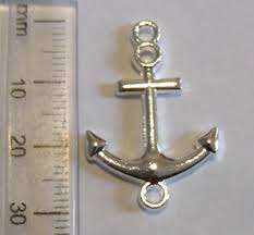 CONNECTORS - SILVER TONE - ANCHOR - CHARMS