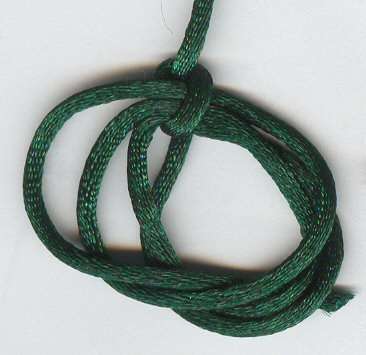 NYLON CORD - SATIN - DARK GREEN - 2.5mm - SOLD PER METER