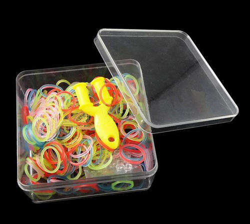 LOOM BANDS - 200 PIECE KIT - JELLY GLITTER MIX - INCLUDES Y SHAPED TOOL, CROCHET HOOK & S-CLIPS